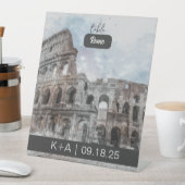 水彩画ローマ、イタリア 台座サイン (インサイチュ)