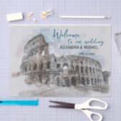 水彩画ローマ、イタリア 薄葉紙 (クラフト)