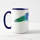 水彩画ローリー、ノースカロライナ マグカップ (左)