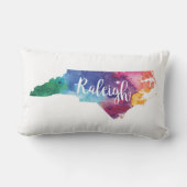 水彩画ローリー、ノースカロライナ ランバークッション (裏面)