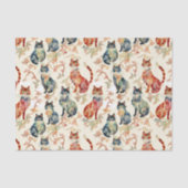 水彩画中国の型の猫 薄葉紙 (正面)