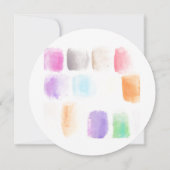 水彩画像パーティー誕生日カラフル抽象芸術  サンキューカード (裏面)