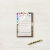 水彩画先生バラ金ゴールド一覧 ポストイット (デスク上)