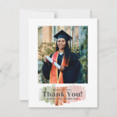 水彩画卒業ありがとう 招待状 (正面)