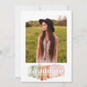 水彩画卒業フォト招待状 招待状 (正面)