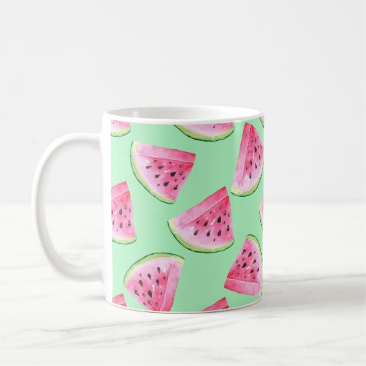 水彩画和の継ぎ目無しスタイル コーヒーマグカップ (左)