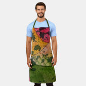 水彩画墨画表現主義抽象芸術 エプロン (着用した状態)