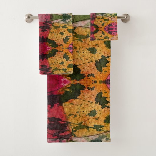 水彩画墨画表現主義抽象芸術 バスタオルセット (インサイチュ)