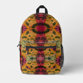 水彩画墨画表現主義抽象芸術 プリントバックパック (正面)