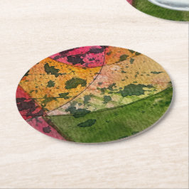 水彩画墨画表現主義抽象芸術 ラウンドペーパーコースター