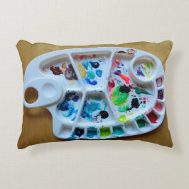 水彩画家のパレット枕 アクセントクッション