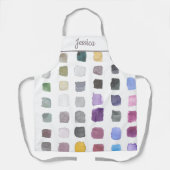 水彩画家名モノグラム エプロン (正面)