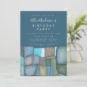 水彩画家誕生日パーティーカスタム 招待状 (スタンド正面)