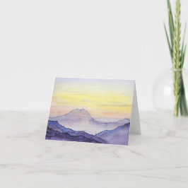 水彩画山Notecard カード