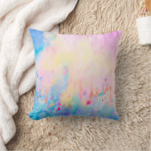 水彩画抽象的なパターン枕 クッション (ブランケット)