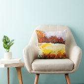 水彩画抽象芸術景観美術秋の木 クッション (椅子)