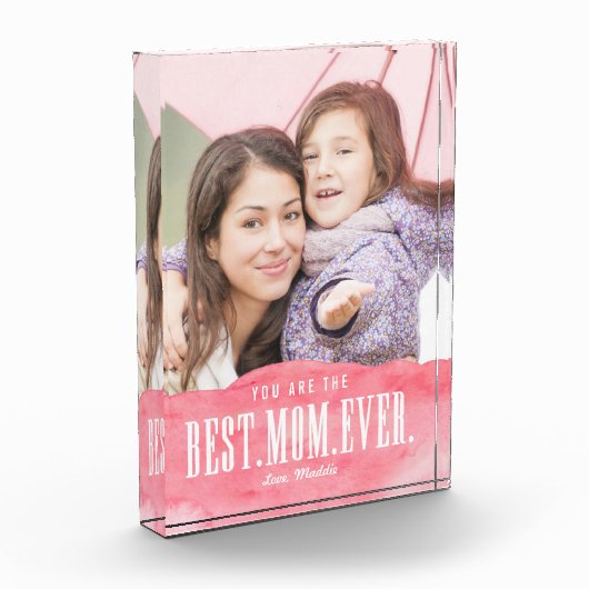 水彩画最高の色ママーエバーアクリル写真ブロック フォトブロック (左)