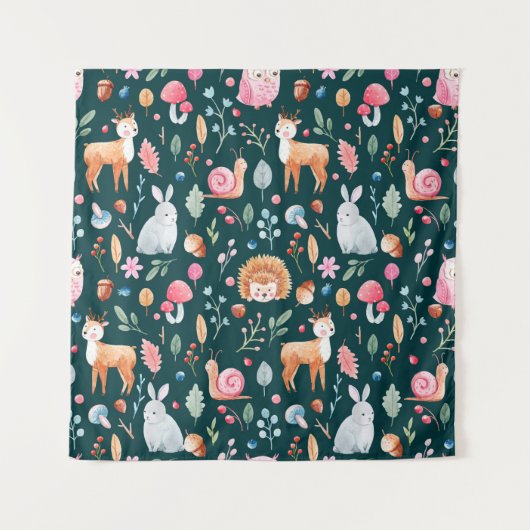 水彩画法の子供の絵柄。妖精  タペストリー (正面)