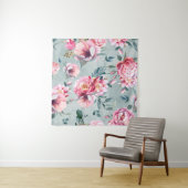 水彩画無紋牡丹青梅図 タペストリー (インサイチュ(横))