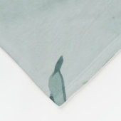 水彩画無紋牡丹青梅図 フリースブランケット (角)