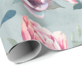 水彩画無紋牡丹青梅図 ラッピングペーパー (ロールコーナー)