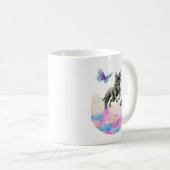 水彩画犬のピット・ブルテリアのお洒落な芸術 コーヒーマグカップ (正面右)