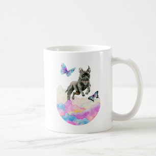 水彩画犬のピット・ブルテリアのお洒落な芸術 コーヒーマグカップ