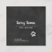 水彩画犬の名刺 スクエア名刺 (裏面)