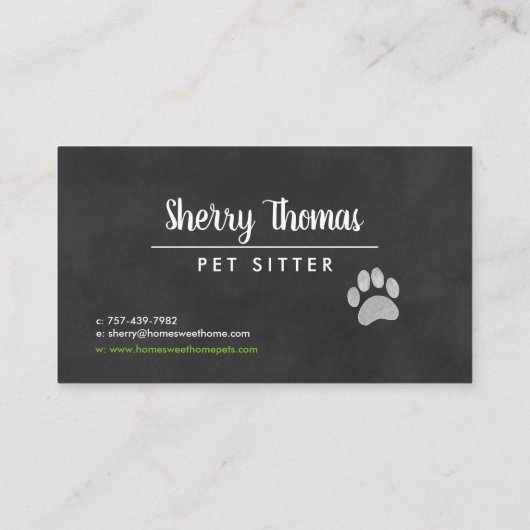 水彩画犬の名刺 名刺 (裏面)