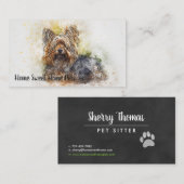 水彩画犬の名刺 名刺 (正面/裏面)