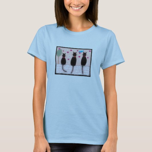水彩画猫 Tシャツ (正面)