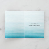 水彩画猿の男の子のお祝い カード (内部)