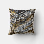 水彩画皇帝のドラゴンの石の芸術の装飾用クッション クッション (裏面)