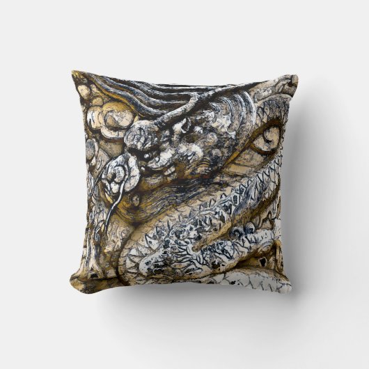 水彩画皇帝のドラゴンの石の芸術の装飾用クッション クッション (正面)