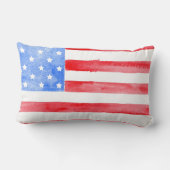水彩画米国の旗 ランバークッション (裏面)