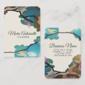 水彩画紙及び大きいサイズの選択の花- 名刺 (正面/裏面)