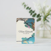 水彩画紙及び大きいサイズの選択の花- 名刺 (スタンド正面)