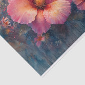 水彩画素朴色のハイビスカス 薄葉紙 (詳細)