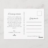 水彩画結婚の写感謝してい真 ポストカード (裏面)