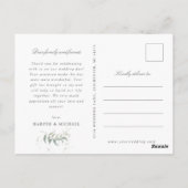 水彩画結婚の写感謝してい真 ポストカード (裏面)