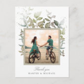 水彩画結婚の写感謝してい真 ポストカード (正面)