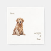 水彩画結婚像 スタンダードカクテルナプキン (正面)