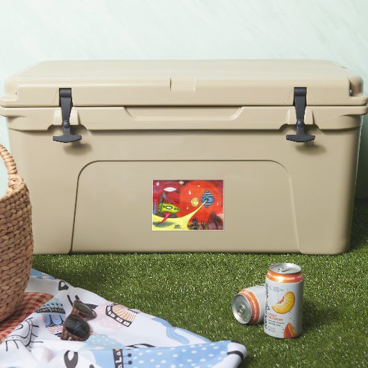 水彩画絵を描像芸術 シール (クーラー)