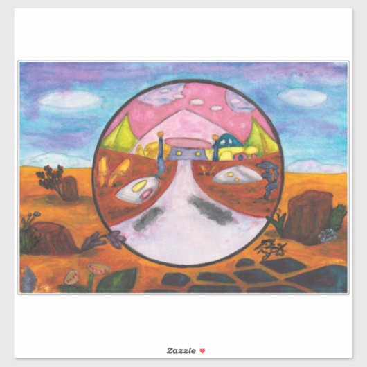 水彩画絵を描像芸術 シール (シート)