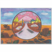 水彩画絵を描像芸術 シール (正面)