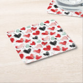 水彩画絵を描型 スクエアペーパーコースター (アングル)