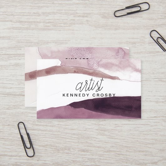 水彩画絵を描家名刺 名刺 (正面/裏面インサイチュ)