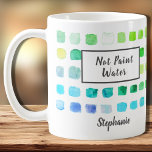 水彩画絵を描家水の緑カスタム コーヒーマグカップ<br><div class="desc">このマグ飾は、ターコイズ、青、緑の色のサンプルの水色パターンを持つ。それは水絵を描ではないと言わパーソナライズされたれ、名前またはモノグラム。アーティストや楽しむ人に最適絵画。我々は我々のアートワークを作成するので、あなたは他のデザイナーからの正確な画像を見つけることができない。オリジナル水彩デザイン©ミケーレ・デイヴィス。</div>