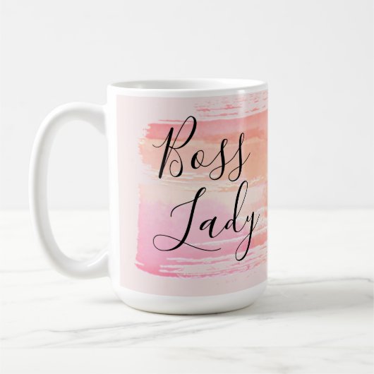 水彩画絵を描線ボスレディ  コーヒーマグカップ (左)