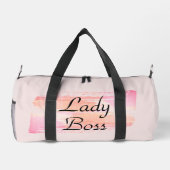 水彩画絵を描線ボスレディ ダッフルバッグ (裏面)